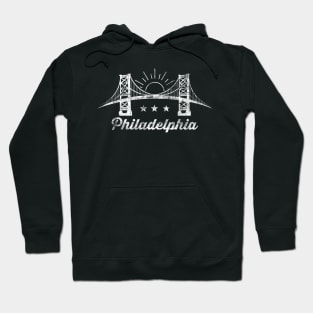 Philadelphia Bridge Skyline Sketch Hoodie